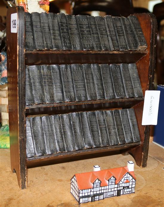 Miniature Shakespeare books & house